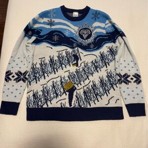 Blue and White Chateau Chantal Sweater